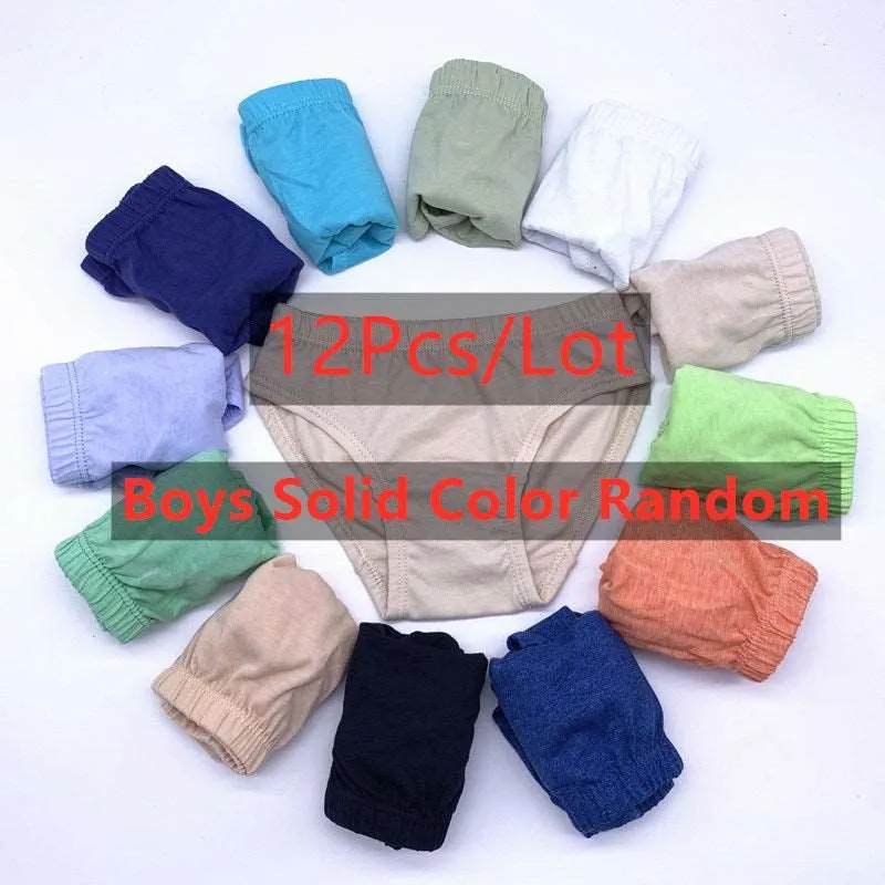 12Pc/Lot Baby Girls Underwear Cotton Kids Short Briefs Children 2-12Y