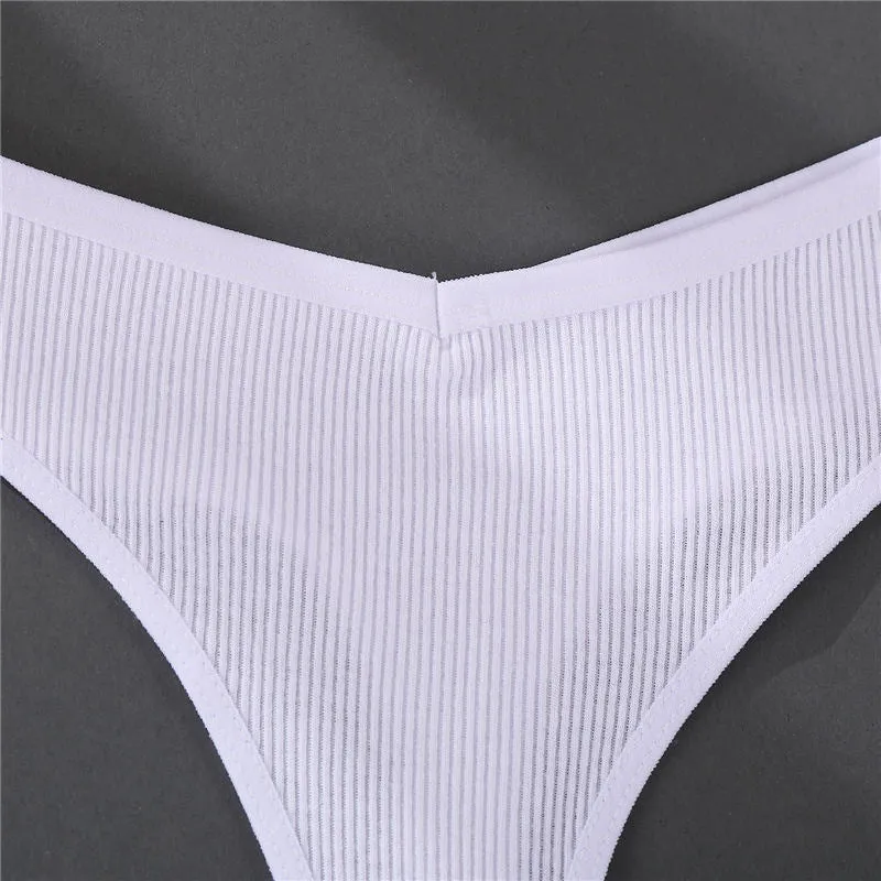 3 Pack 8 Colors Thong G-String Cotton Mix Thongs Panties V Waist Underpants Pantys Lingerie