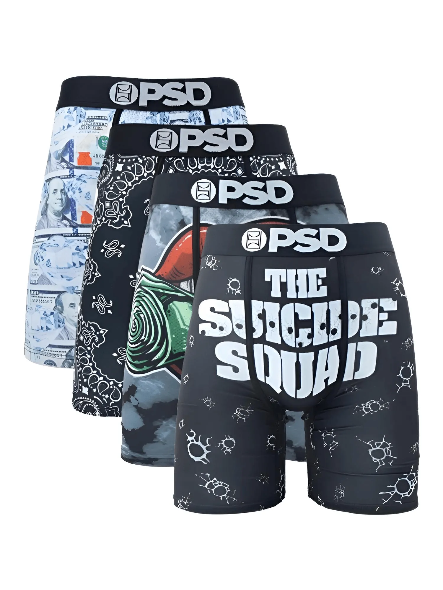 4-Pack Men's Boxer Briefs Fashion Print Underwear Male Printed Summer Man Boxer Shorts Trunks