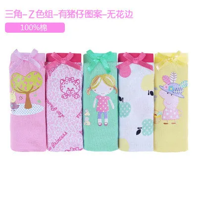 5pcs/set  Girls Kids Short Briefs baby girl underwear