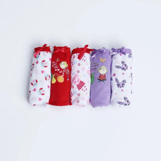 5pcs/set  Girls Kids Short Briefs baby girl underwear