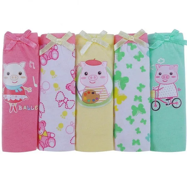 5pcs/set  Girls Kids Short Briefs baby girl underwear