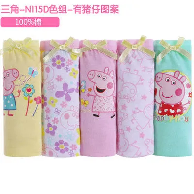 5pcs/set  Girls Kids Short Briefs baby girl underwear