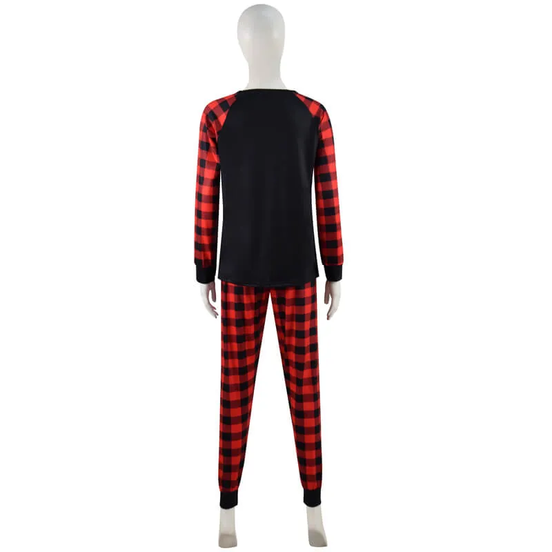 ACcosplay Christmas Family Pajamas Set Red Plaid Christmas Pajamas for Women