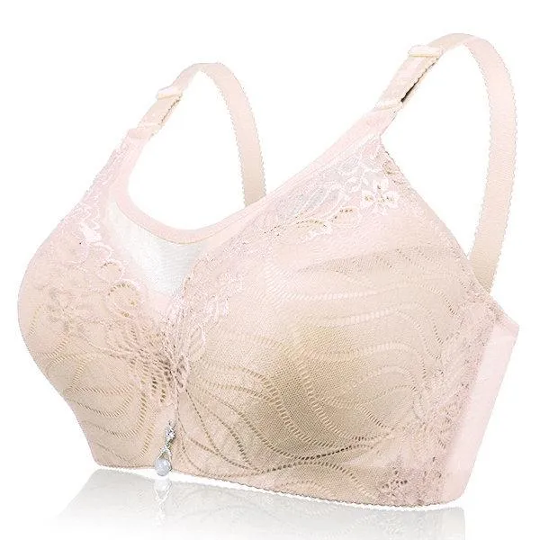 Adjustable Memory Metal Wire Five Back Closure Gather Full Busted Bras