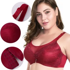 Adjustable Memory Metal Wire Five Back Closure Gather Full Busted Bras