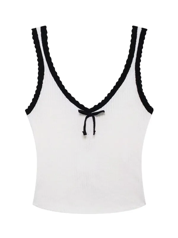 Alexandra New Fashion Bow Holiday Style Camisole Top