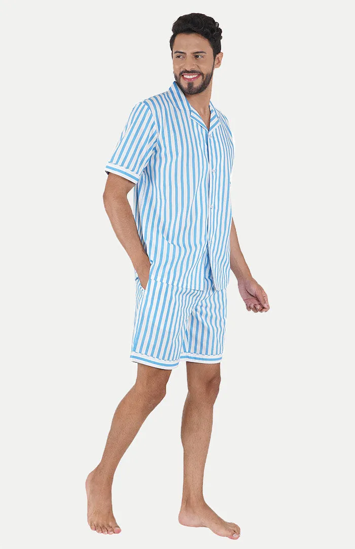 AQUA BLUE | BLUE CO-ORD SET | LOUNGEWEAR SET | 100% COTTON