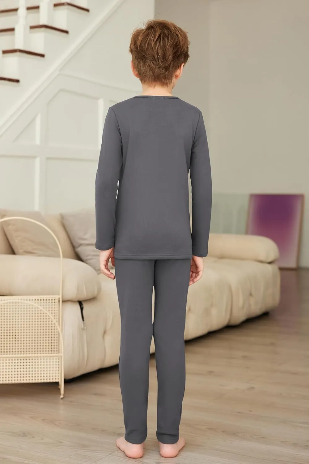 Arshienr Boys Thermal Underwear Set 2-Piece Layer Fleece Lined