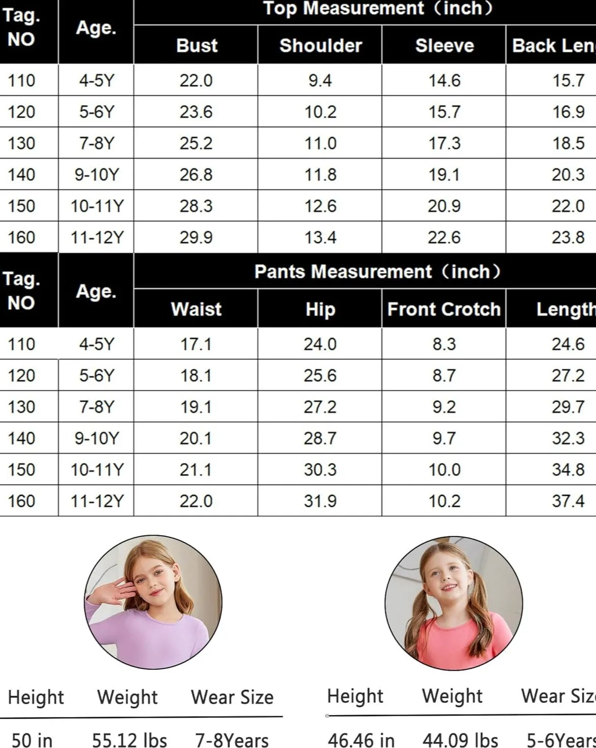 Arshiner Girls Thermal Underwear Set
