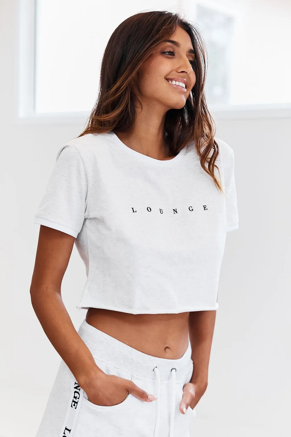 Ash White Cropped T-Shirt