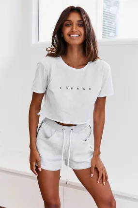 Ash White Cropped T-Shirt