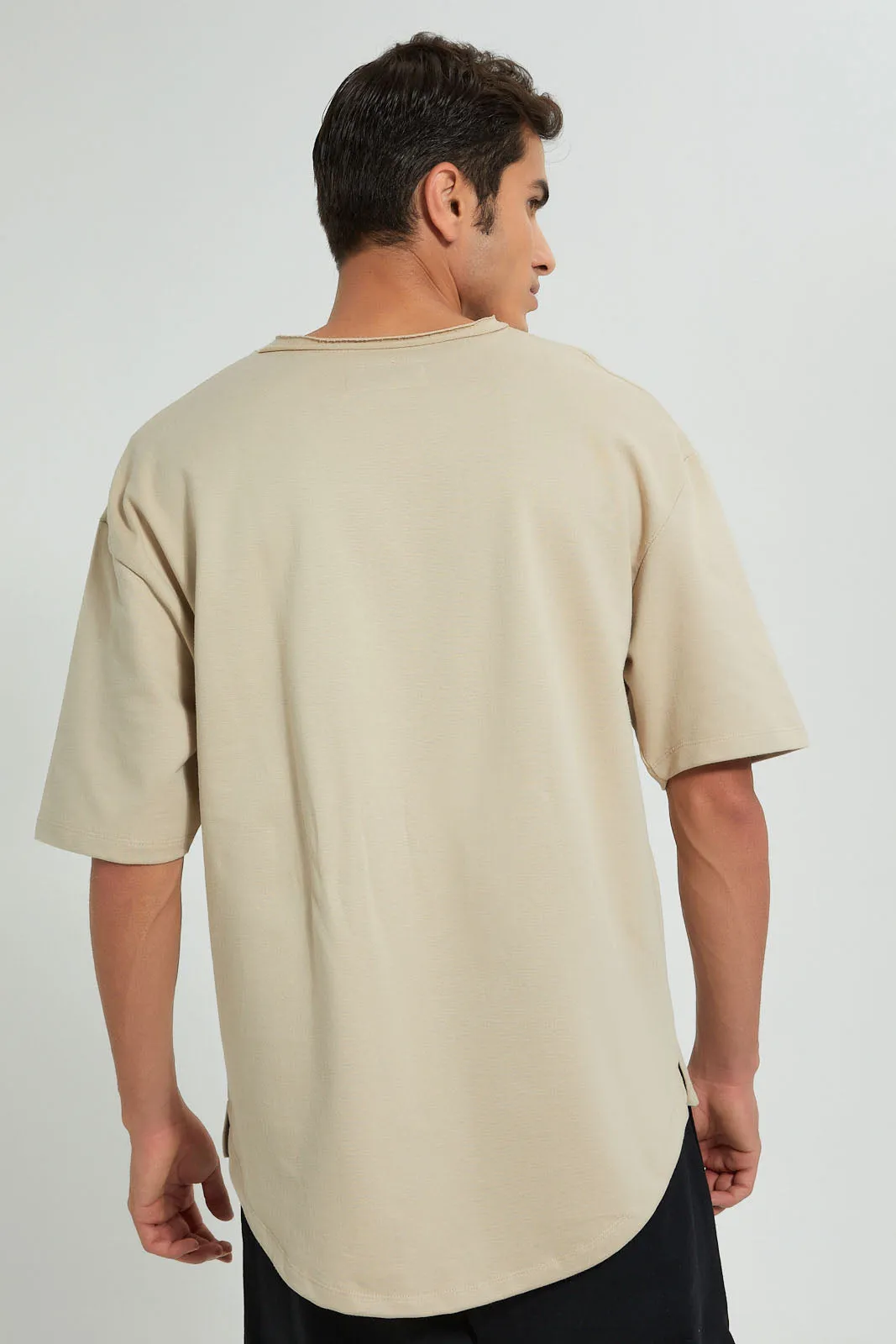 Beige Loungewear T-Shirt
