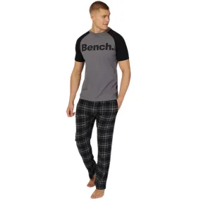 Bench Mens Dunnit Short Sleeve Pyjama Top and Bottoms Set