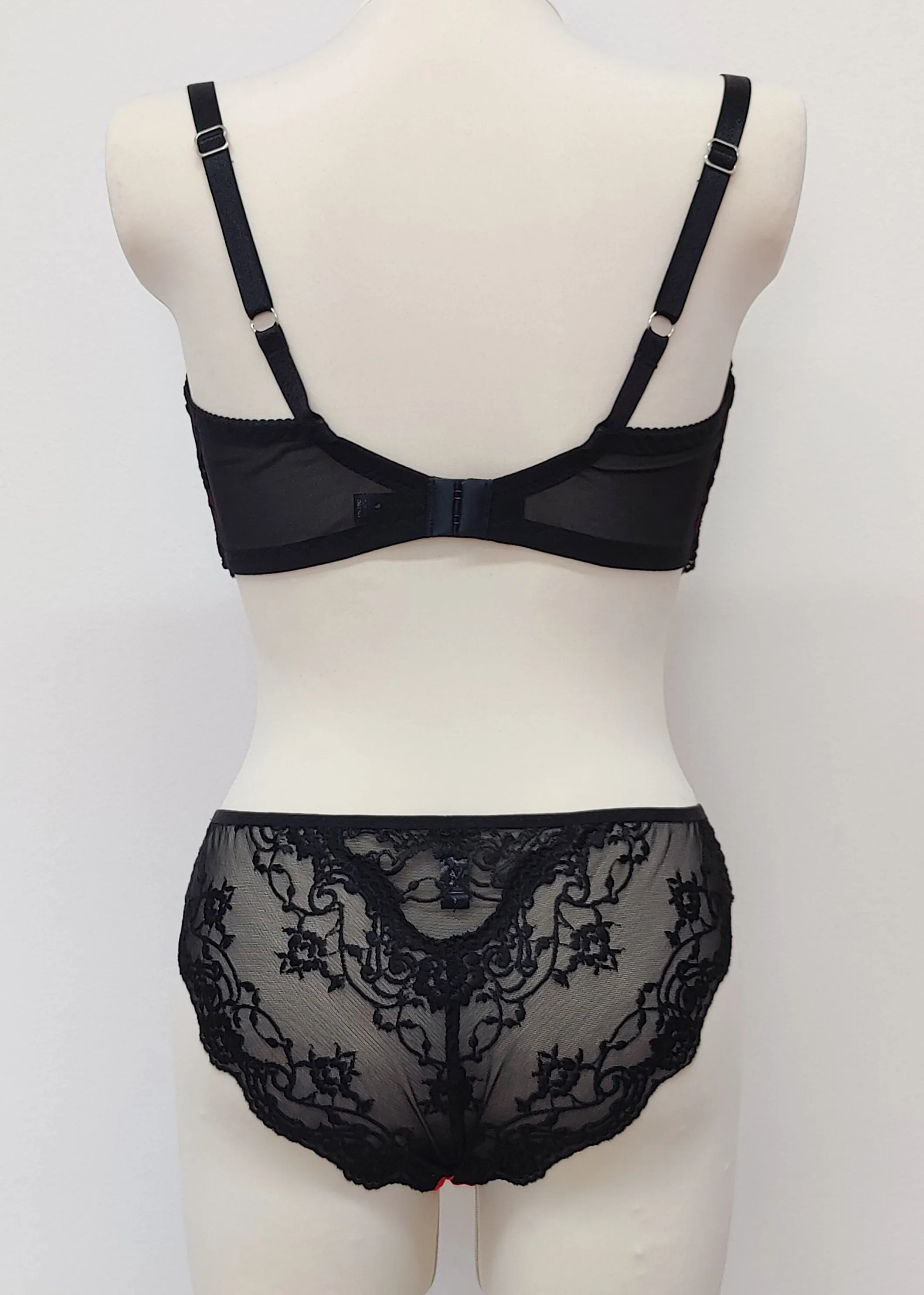 Black Lace ZIGI Tanga or Thong Panties Size XS-2XL
