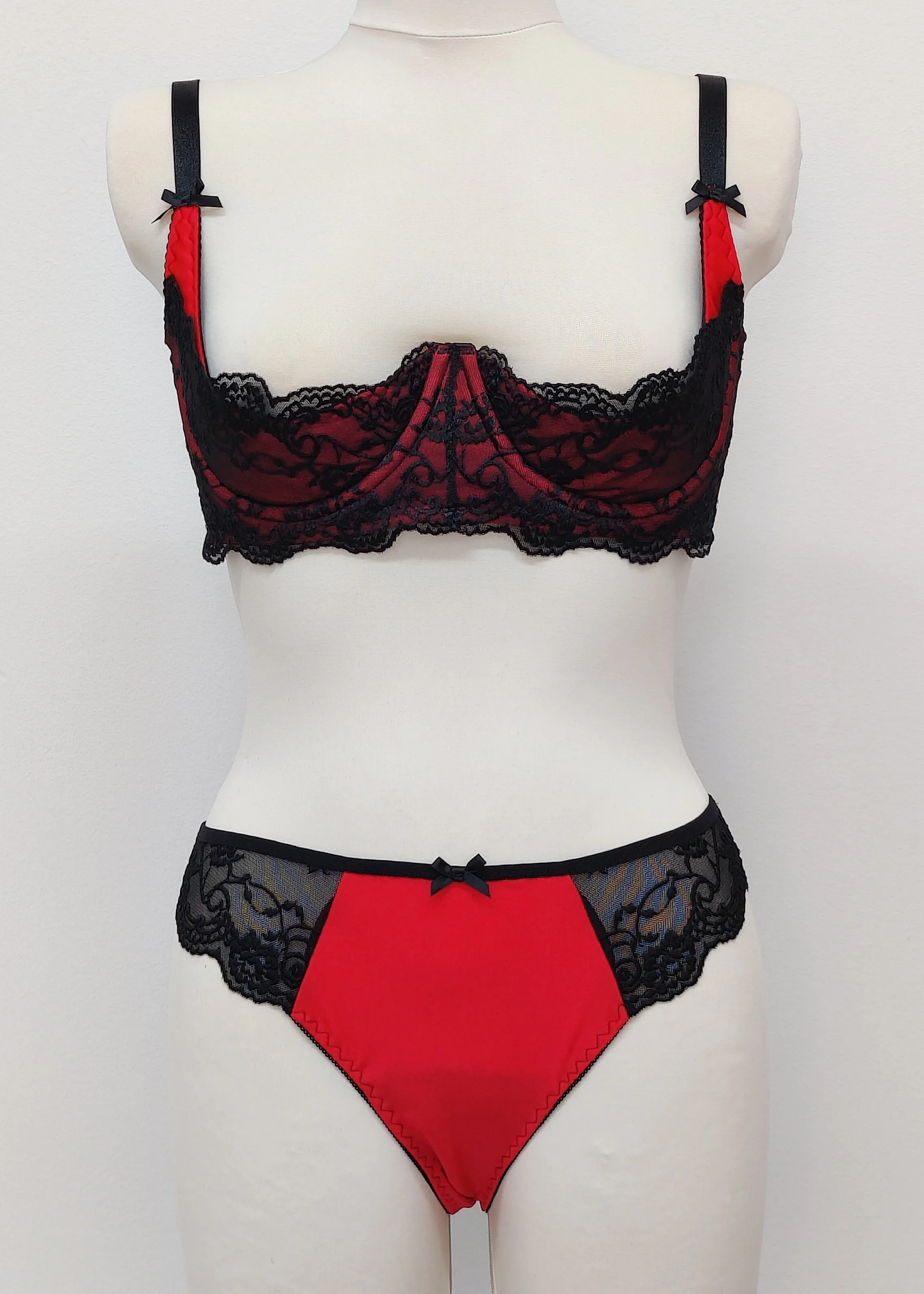 Black Lace ZIGI Tanga or Thong Panties Size XS-2XL
