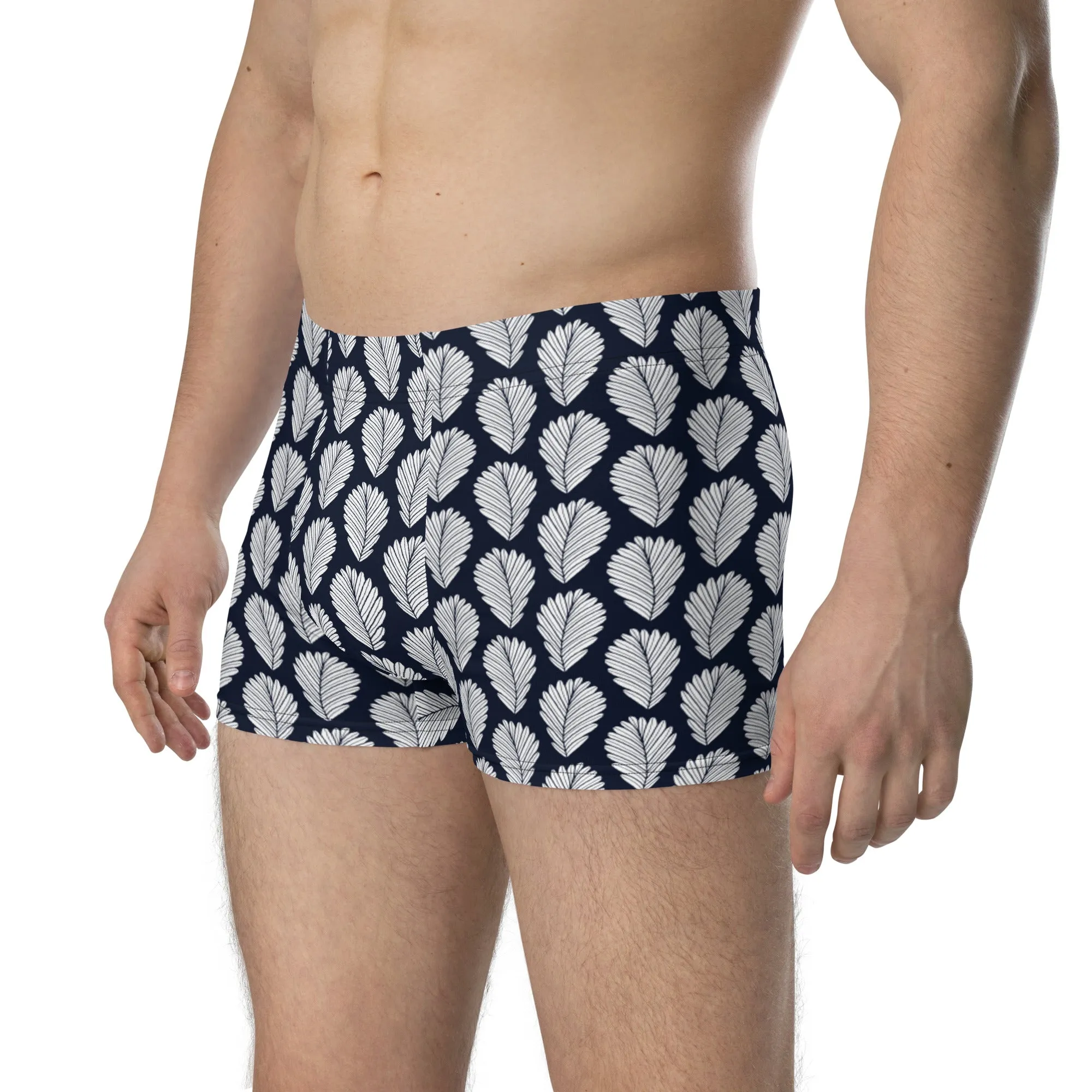 Boho block print boxer briefs for men’s, lioness-love