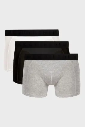 Boxer Briefs - White, Heather Grey & Black Pack Of 3
