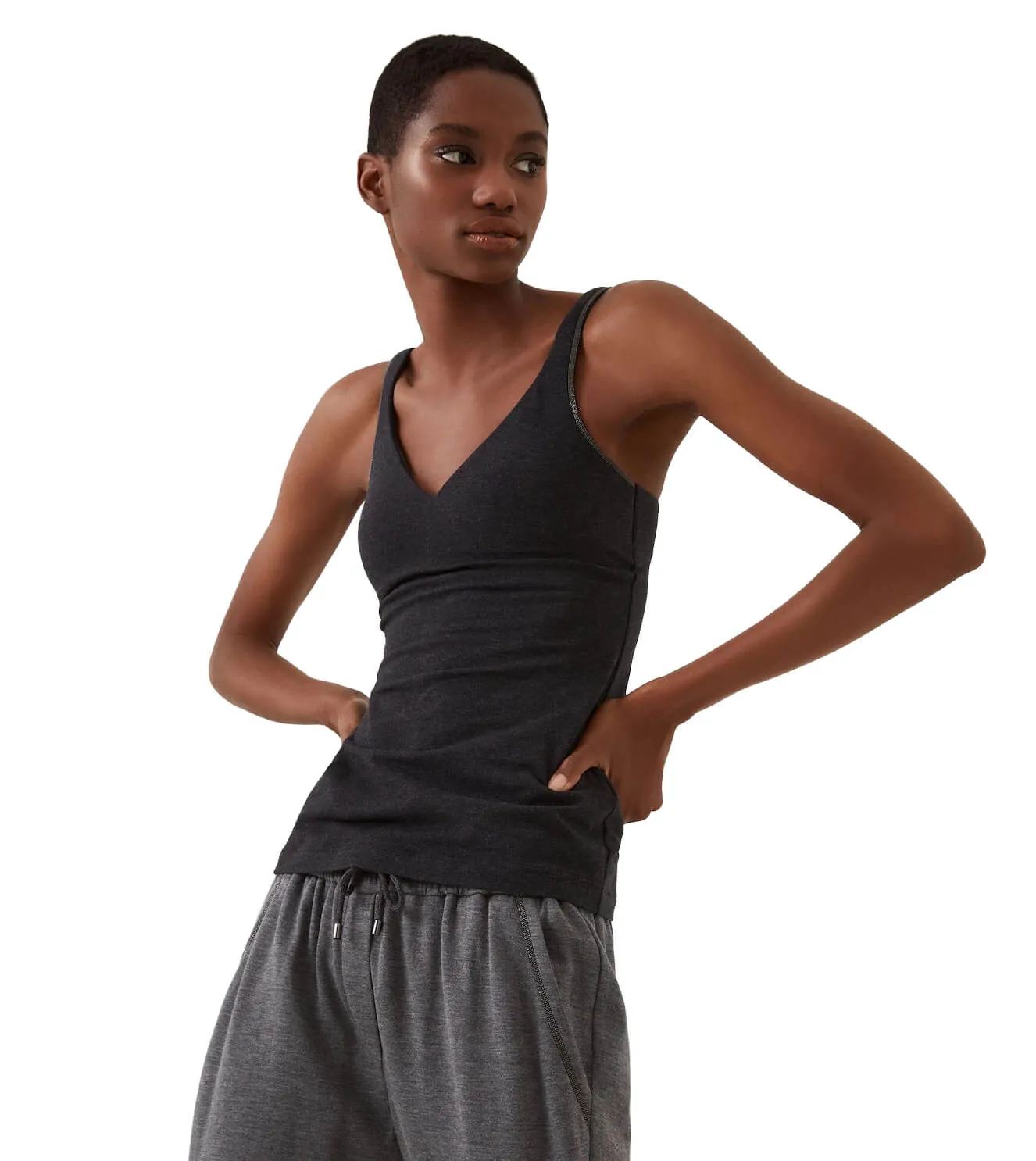 BRUNELLO CUCINELLI Cotton Bra Tank Top