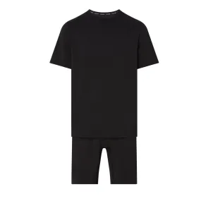 Calvin Klein Cotton Stretch Lounge Short Sleeve Short Set - Black