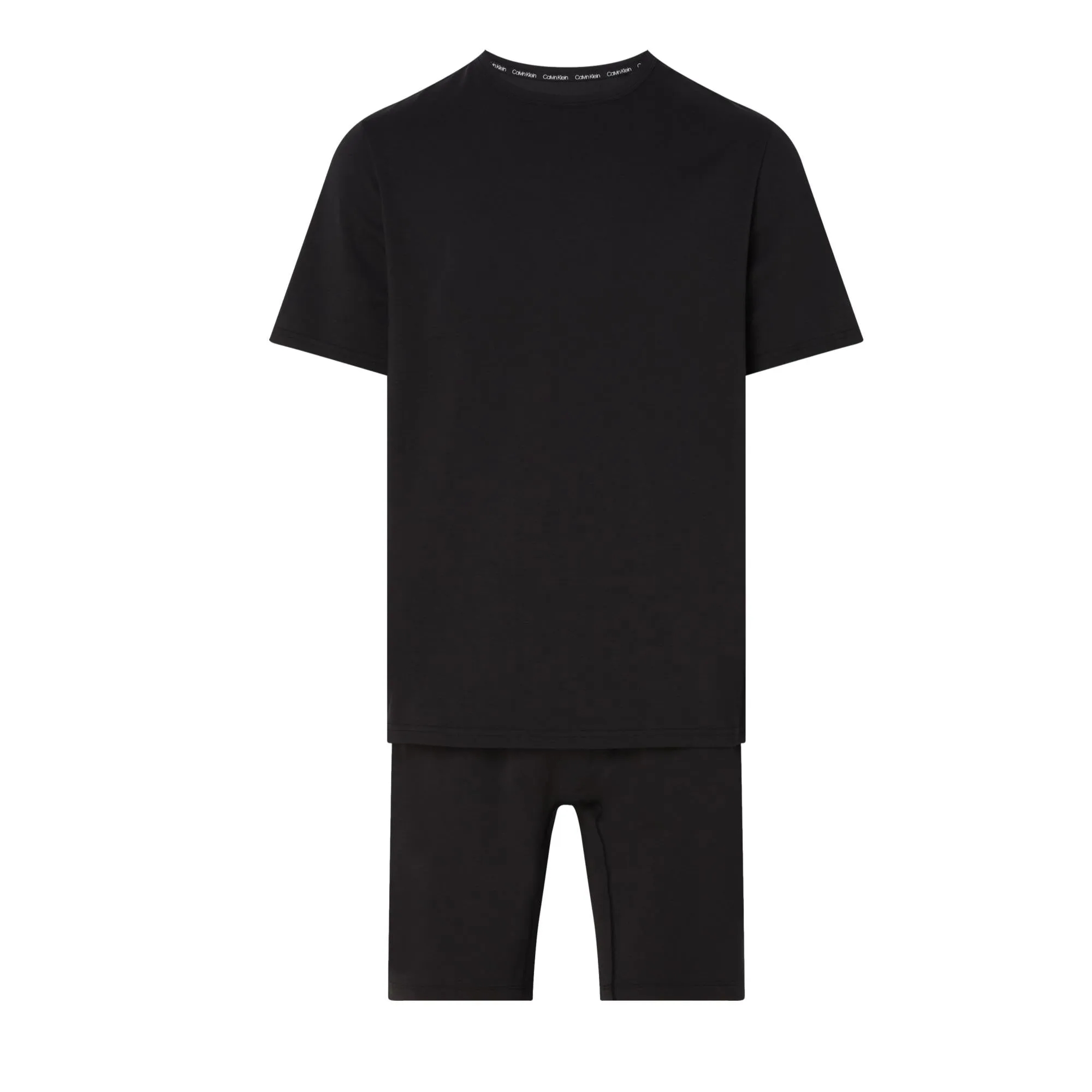 Calvin Klein Cotton Stretch Lounge Short Sleeve Short Set - Black