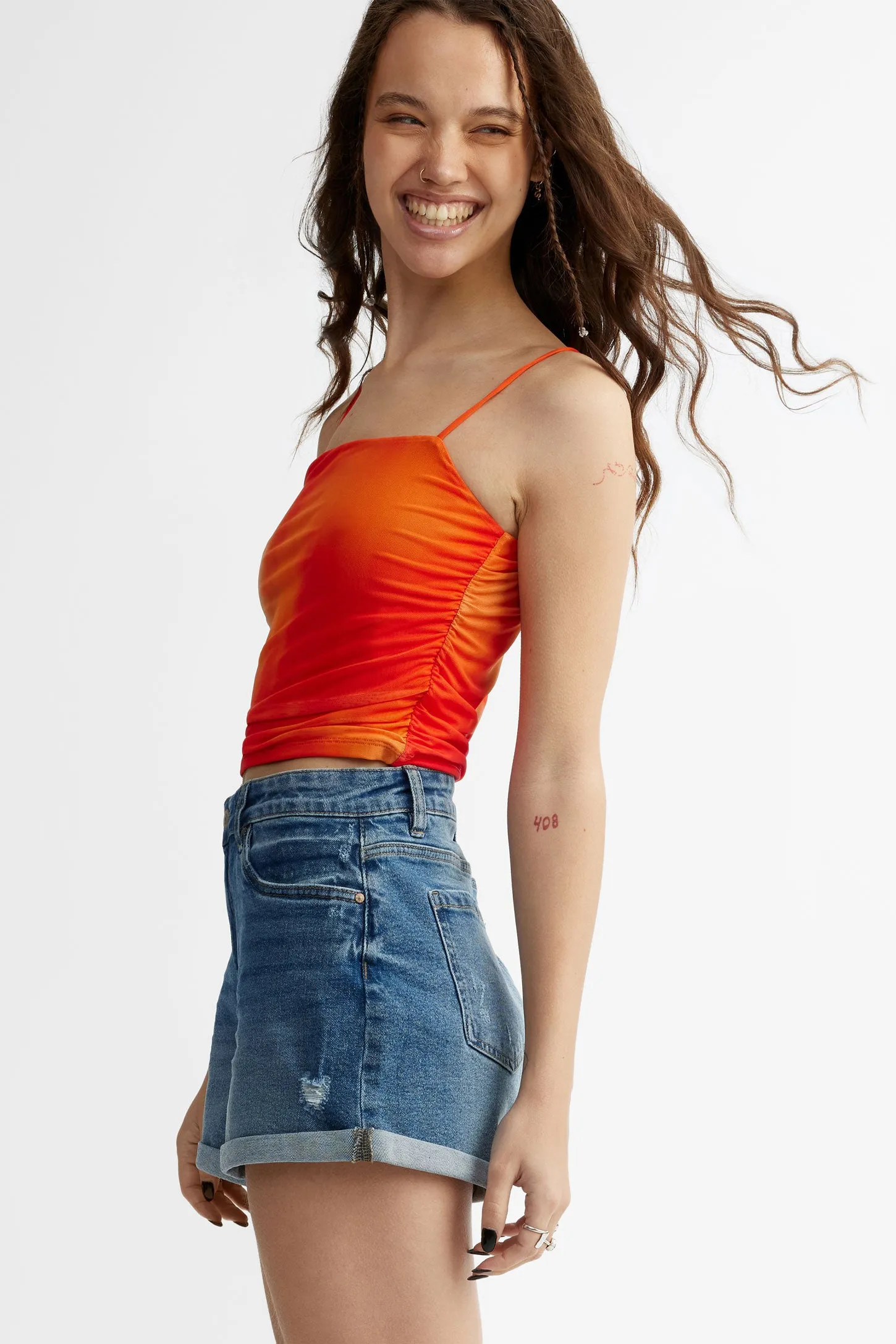 Camisole tube en mesh doublé - Femme