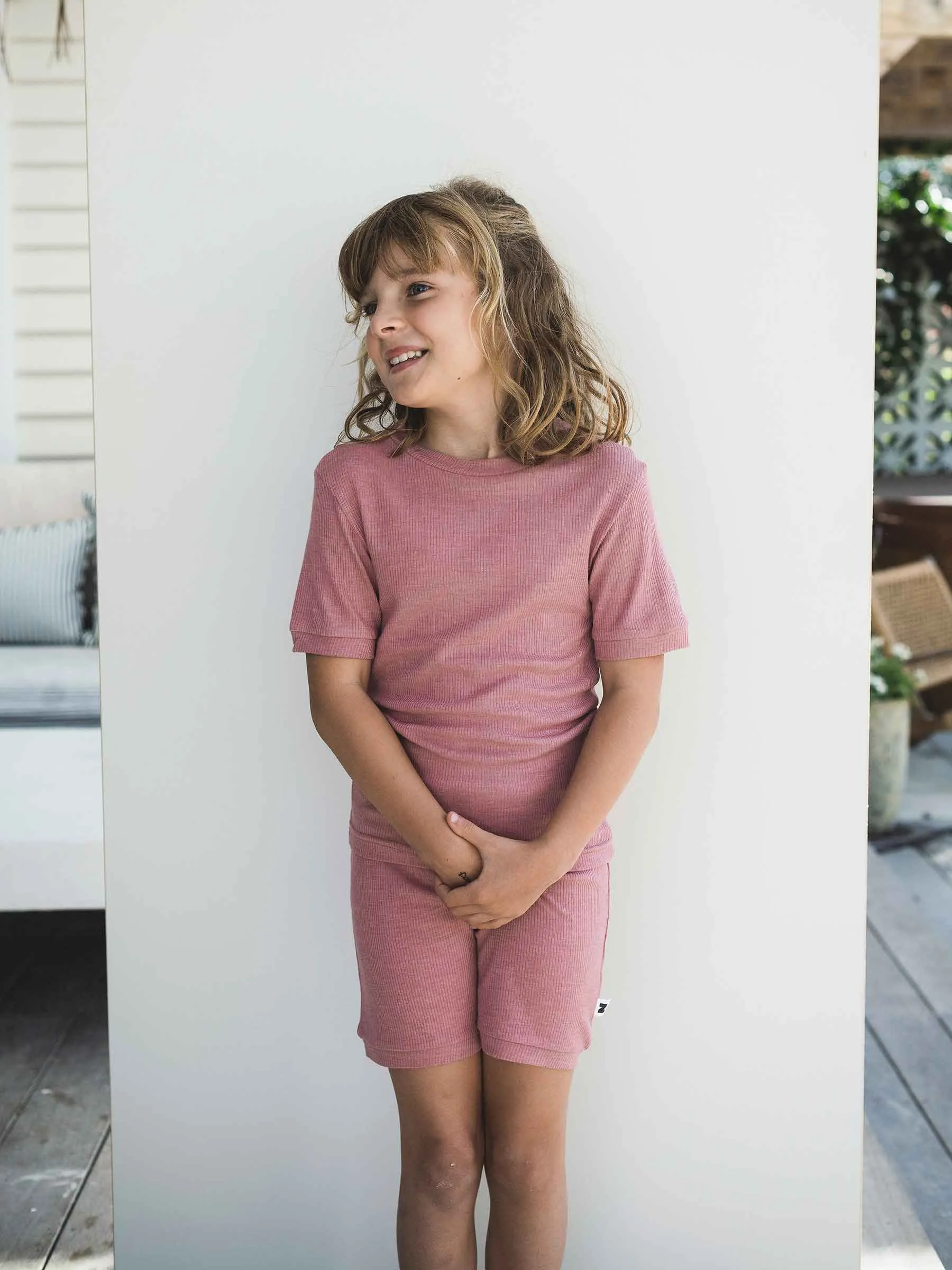 Child MerinoSilk Shortie Pajama Dusk
