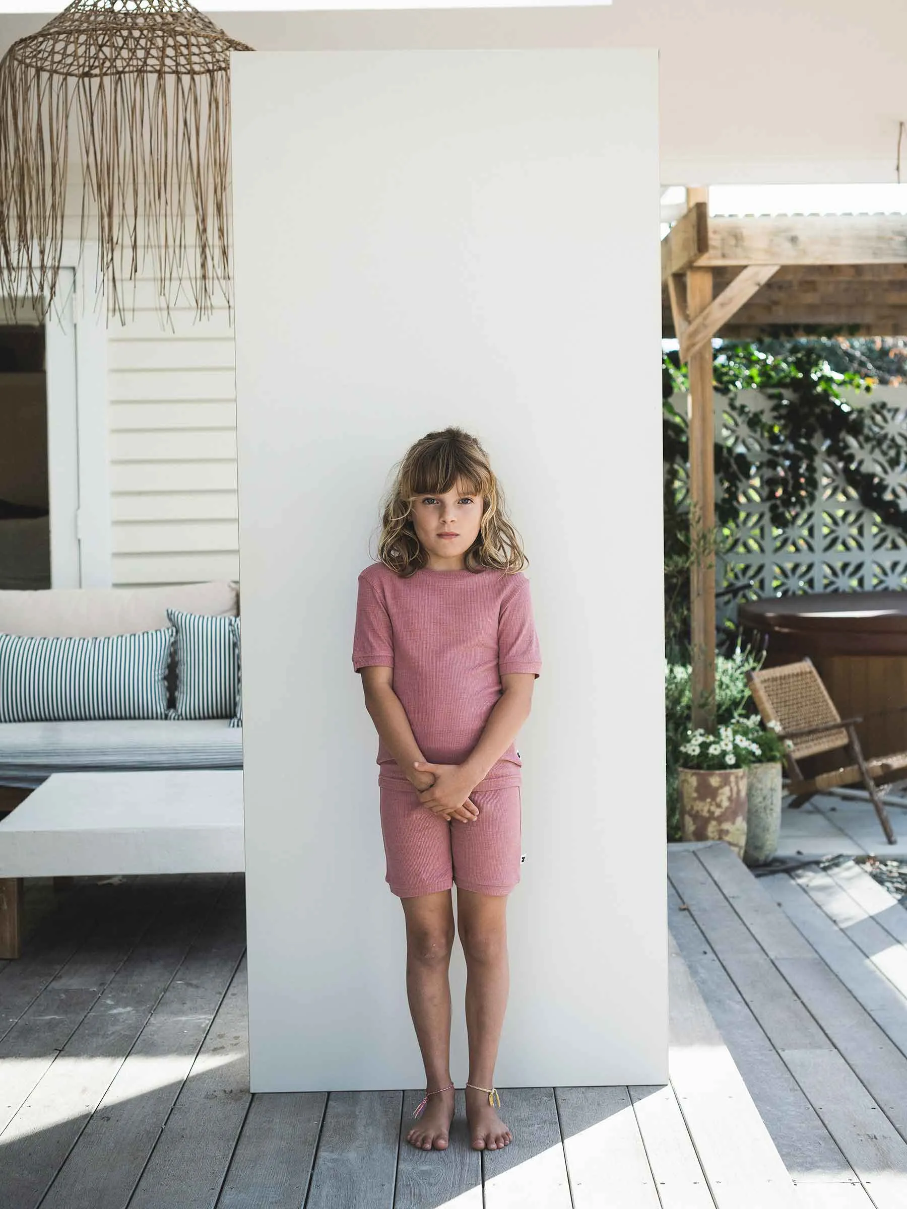 Child MerinoSilk Shortie Pajama Dusk