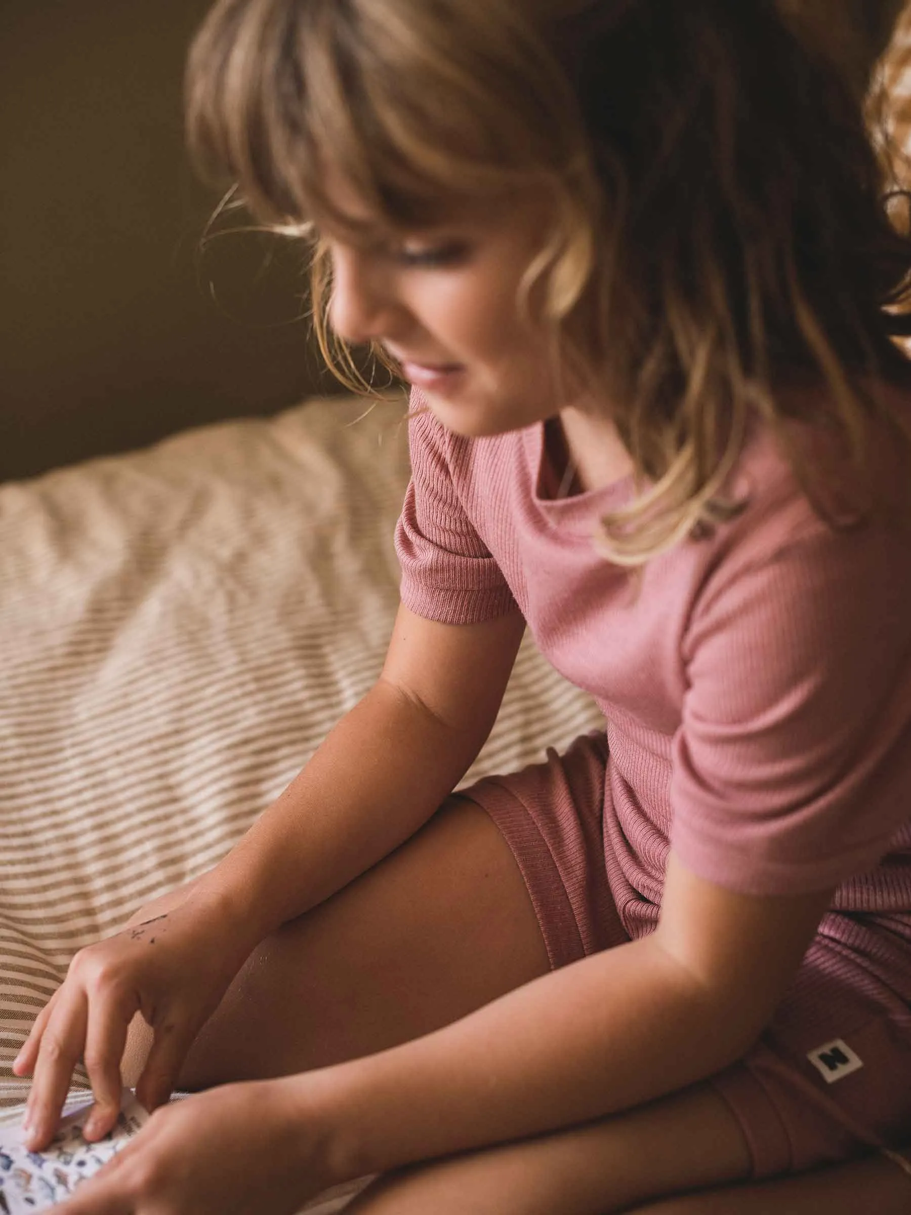 Child MerinoSilk Shortie Pajama Dusk