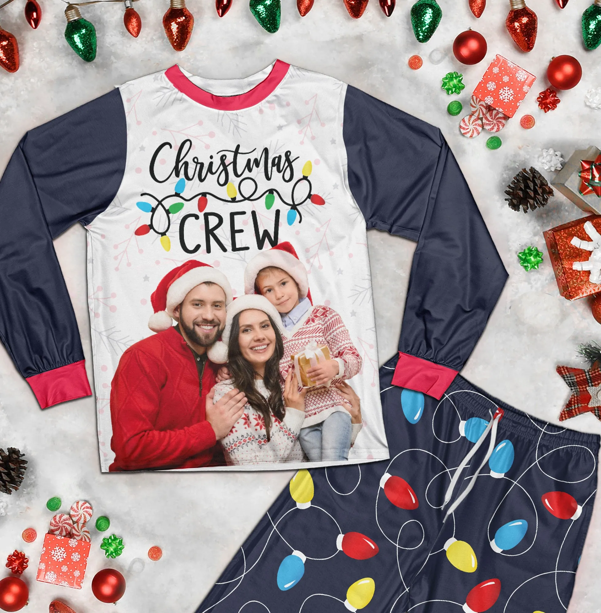 Christmas Crew - Personalized Photo Pajama Set
