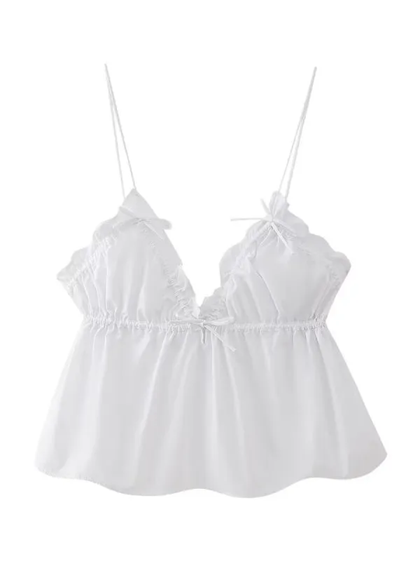 Ciel Women's Street Fashion Bow Camisole Top