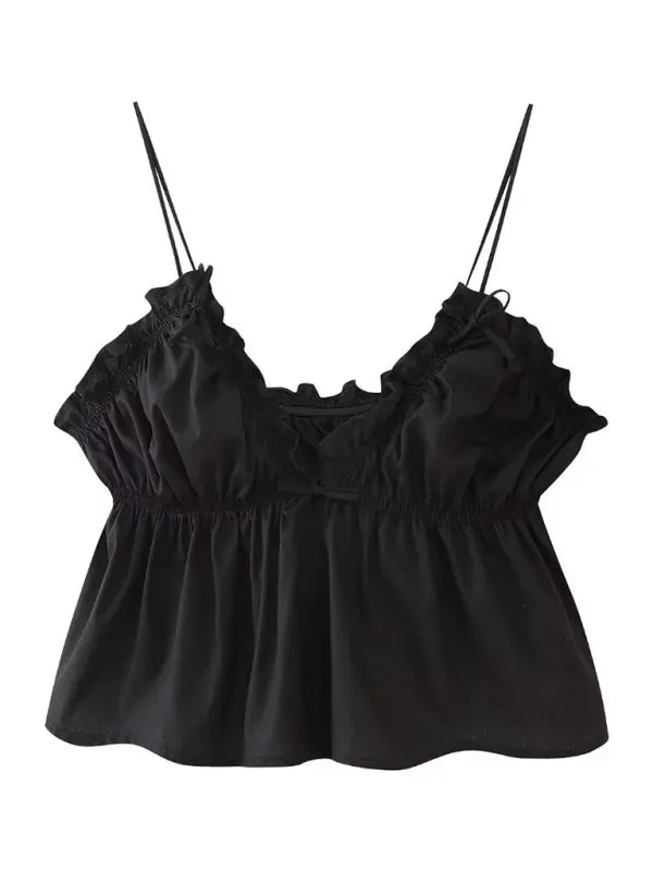Ciel Women's Street Fashion Bow Camisole Top