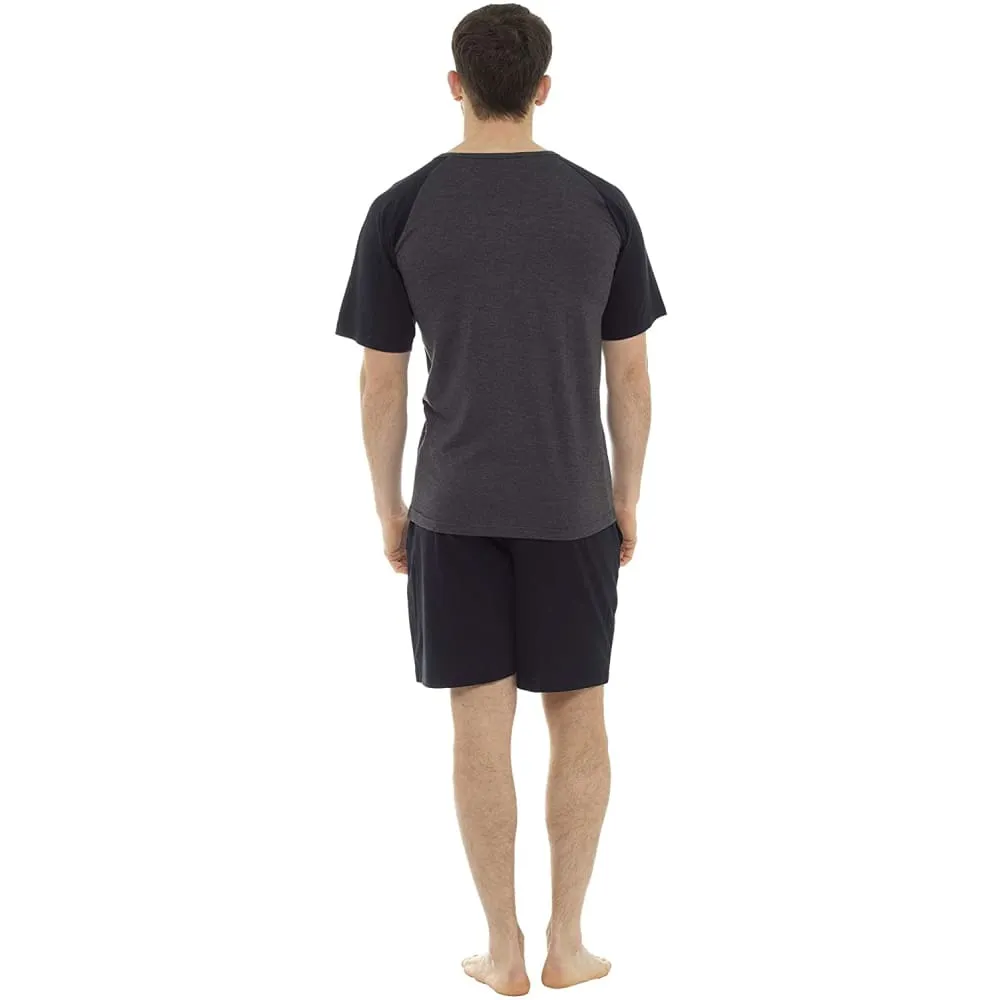 CityComfort 2 Piece Pyjamas Set for Men Short Sleeve Top and Short