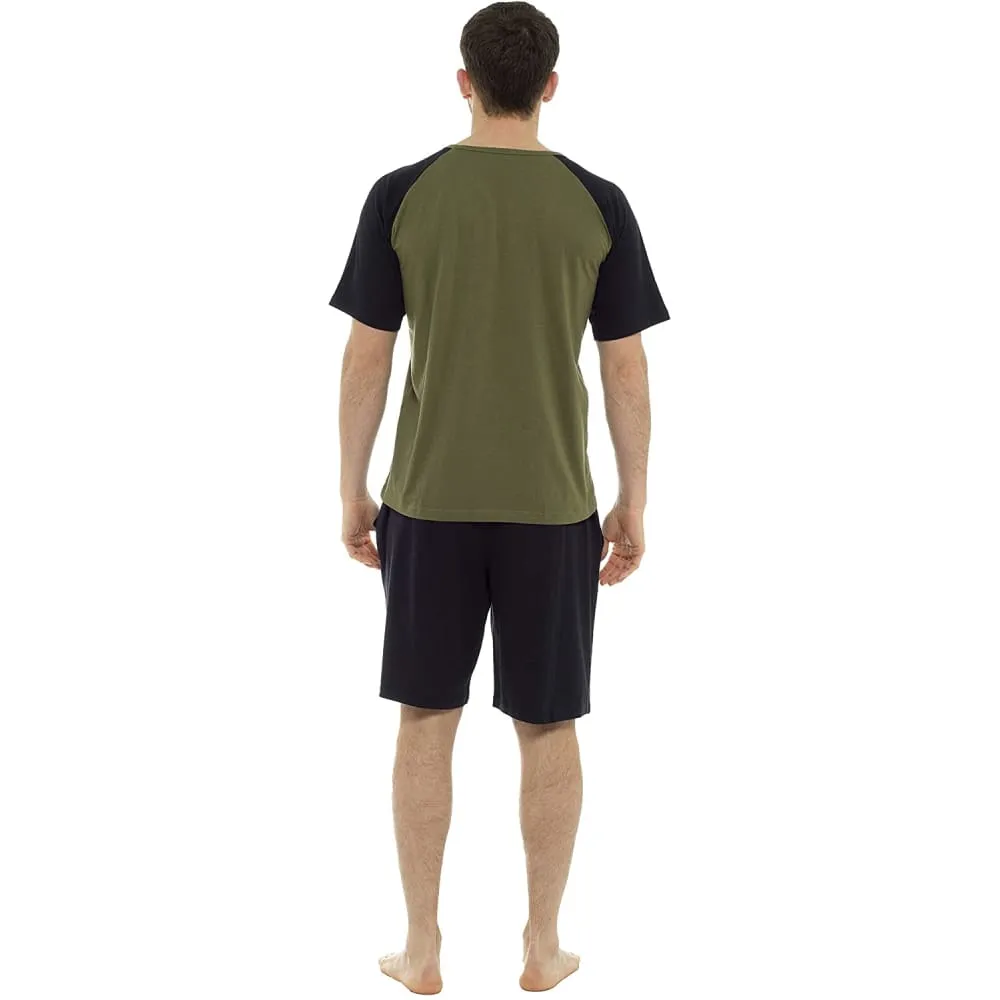 CityComfort 2 Piece Pyjamas Set for Men Short Sleeve Top and Short