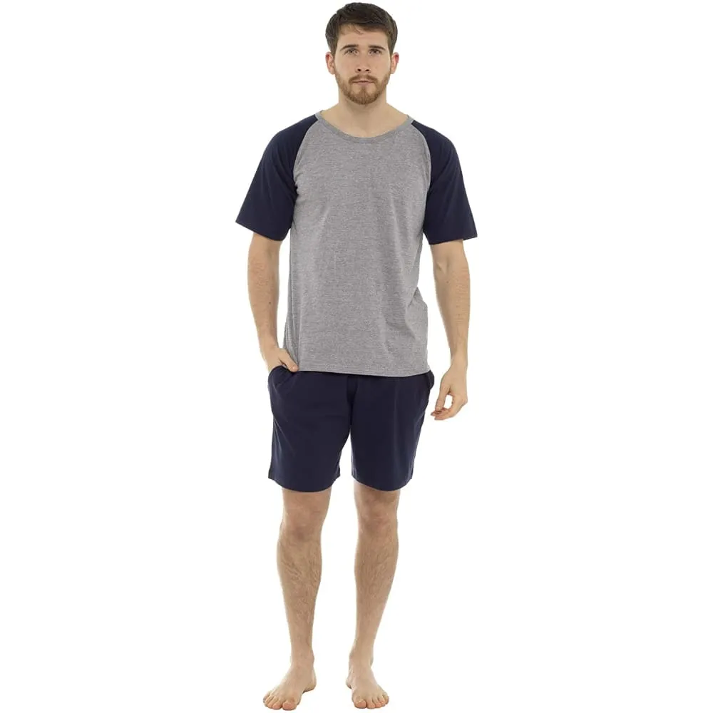 CityComfort 2 Piece Pyjamas Set for Men Short Sleeve Top and Short