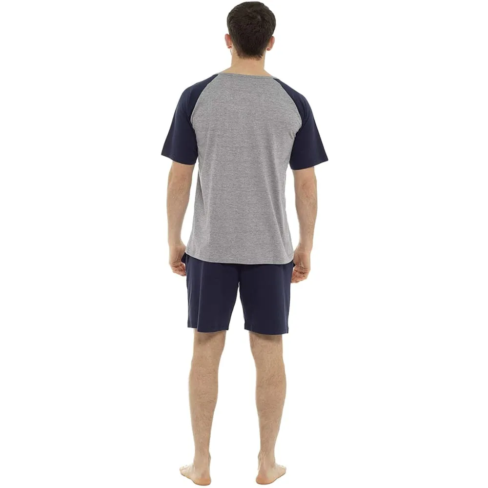CityComfort 2 Piece Pyjamas Set for Men Short Sleeve Top and Short
