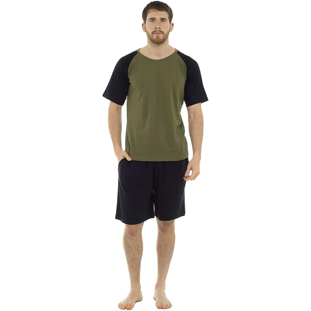 CityComfort 2 Piece Pyjamas Set for Men Short Sleeve Top and Short