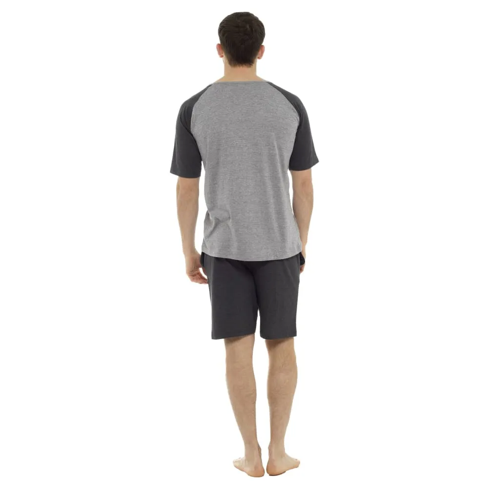 CityComfort 2 Piece Pyjamas Set for Men Short Sleeve Top and Short