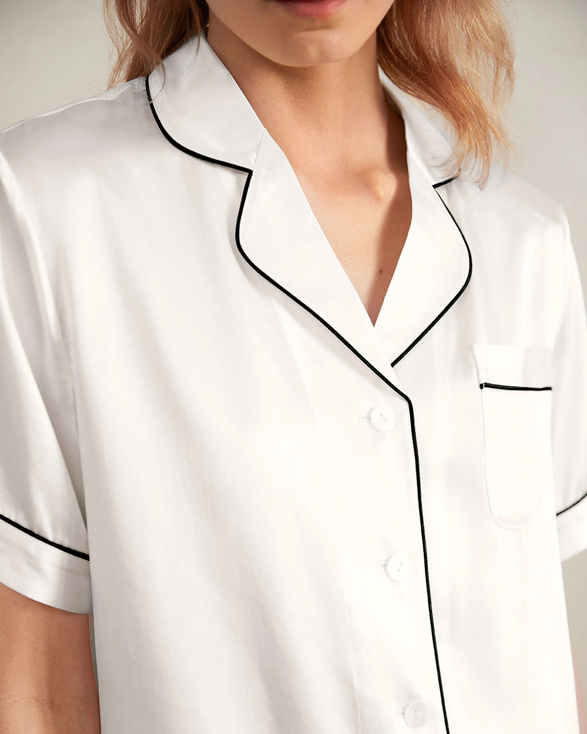 Clearance Elegant Silk Short Pajamas