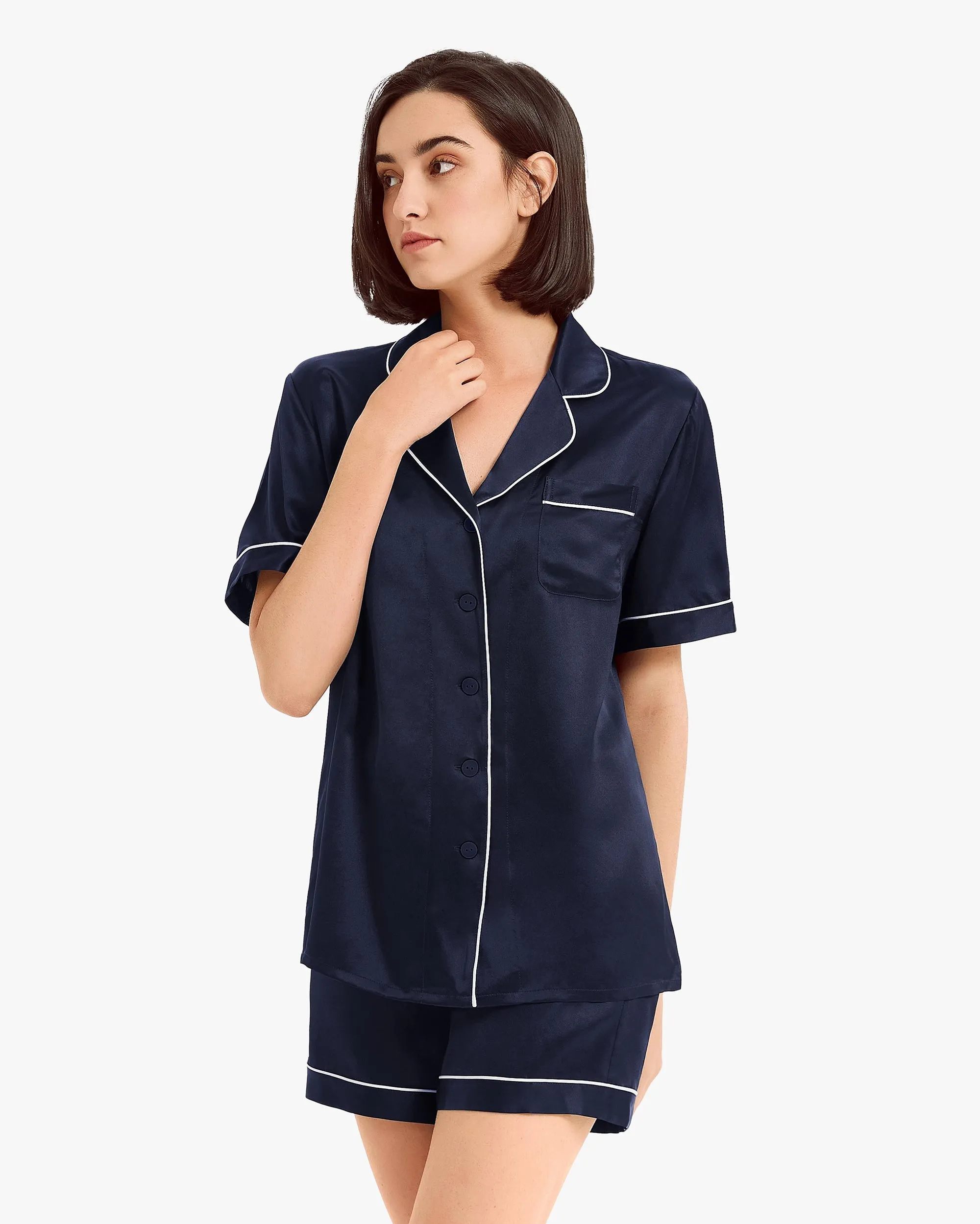 Clearance Elegant Silk Short Pajamas
