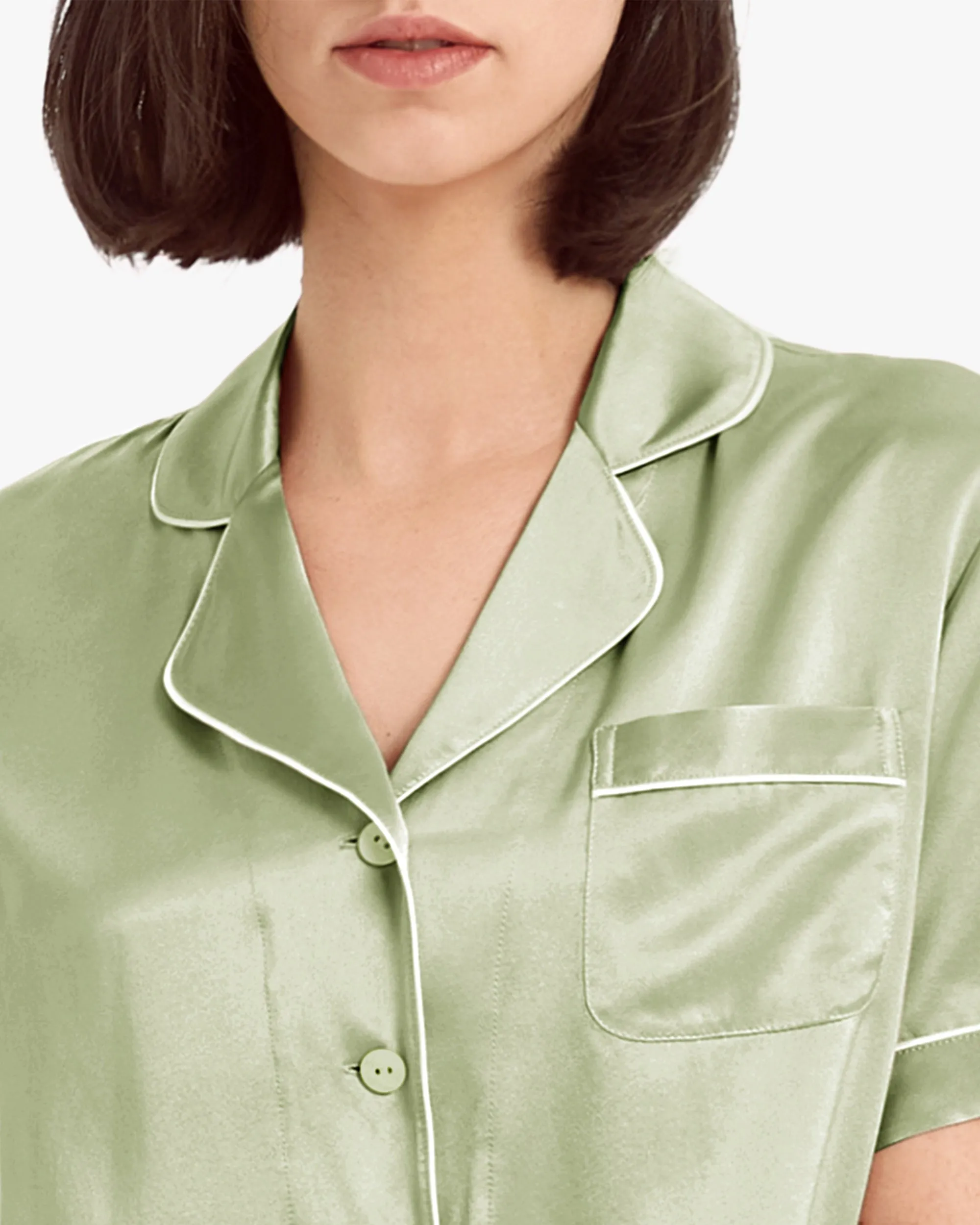 Clearance Elegant Silk Short Pajamas