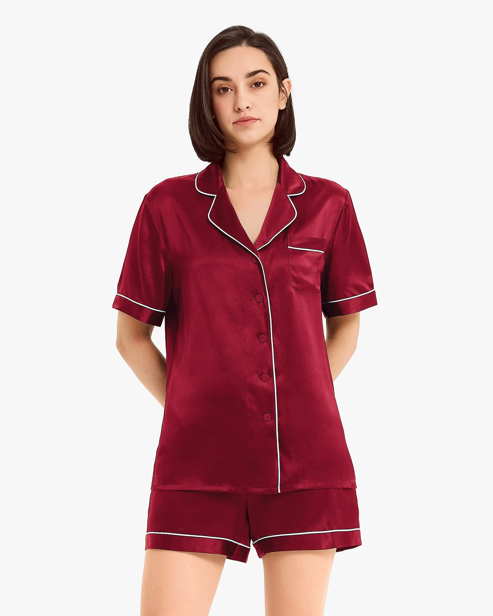 Clearance Elegant Silk Short Pajamas