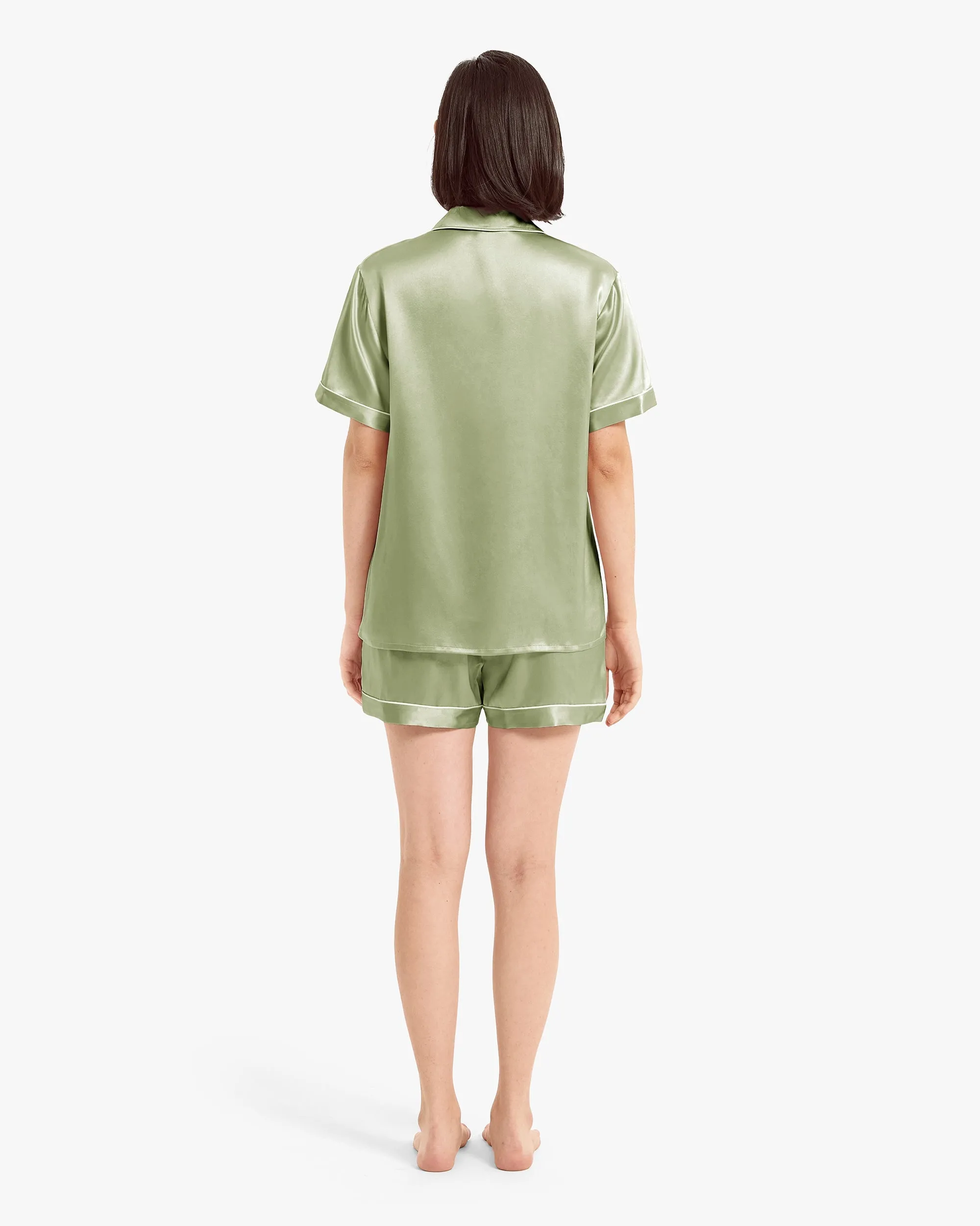 Clearance Elegant Silk Short Pajamas