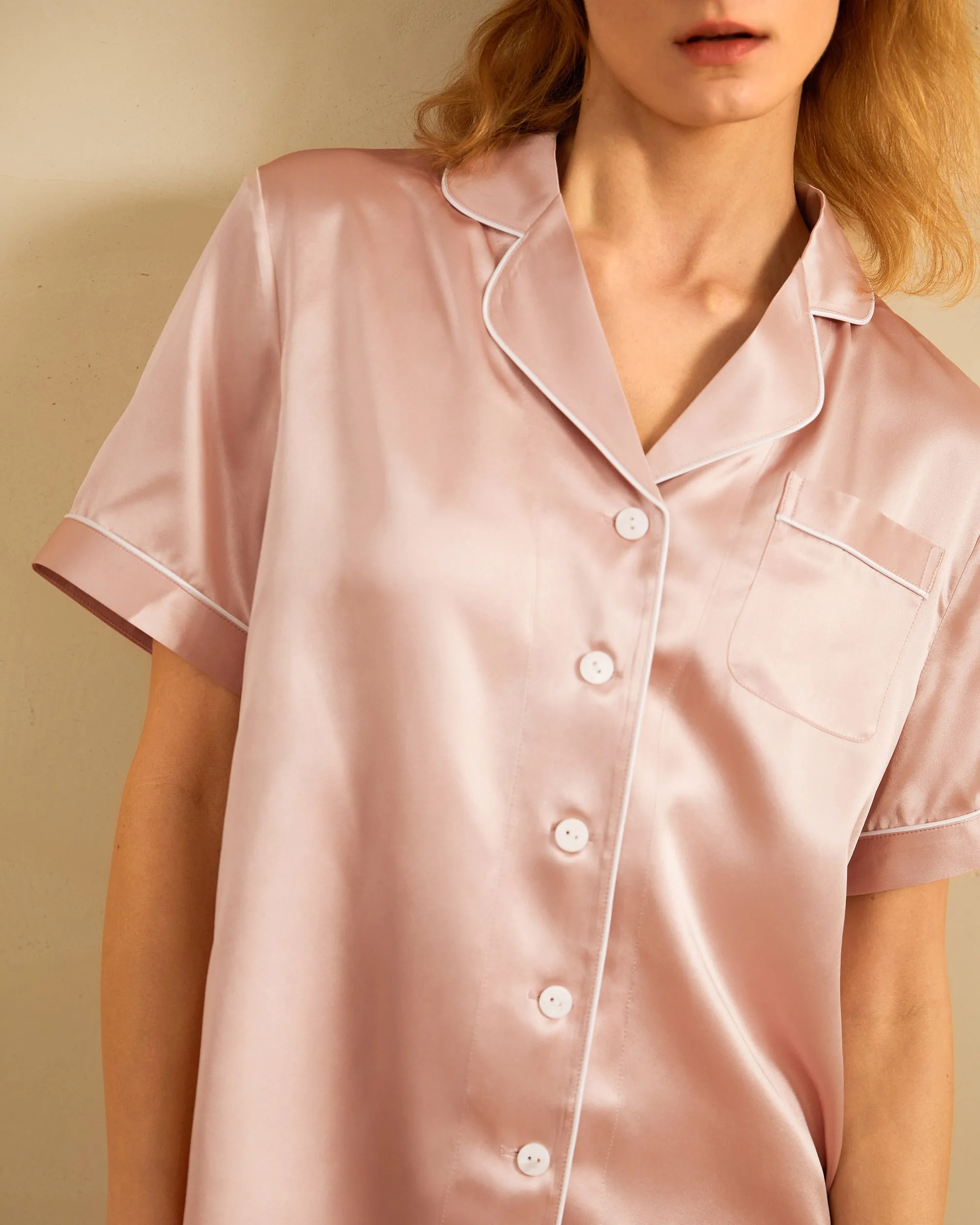 Clearance Elegant Silk Short Pajamas