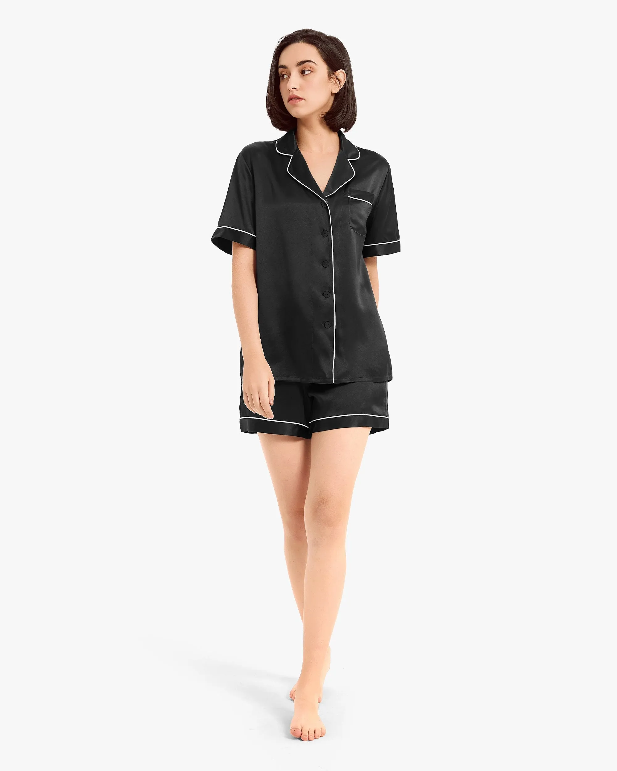 Clearance Elegant Silk Short Pajamas