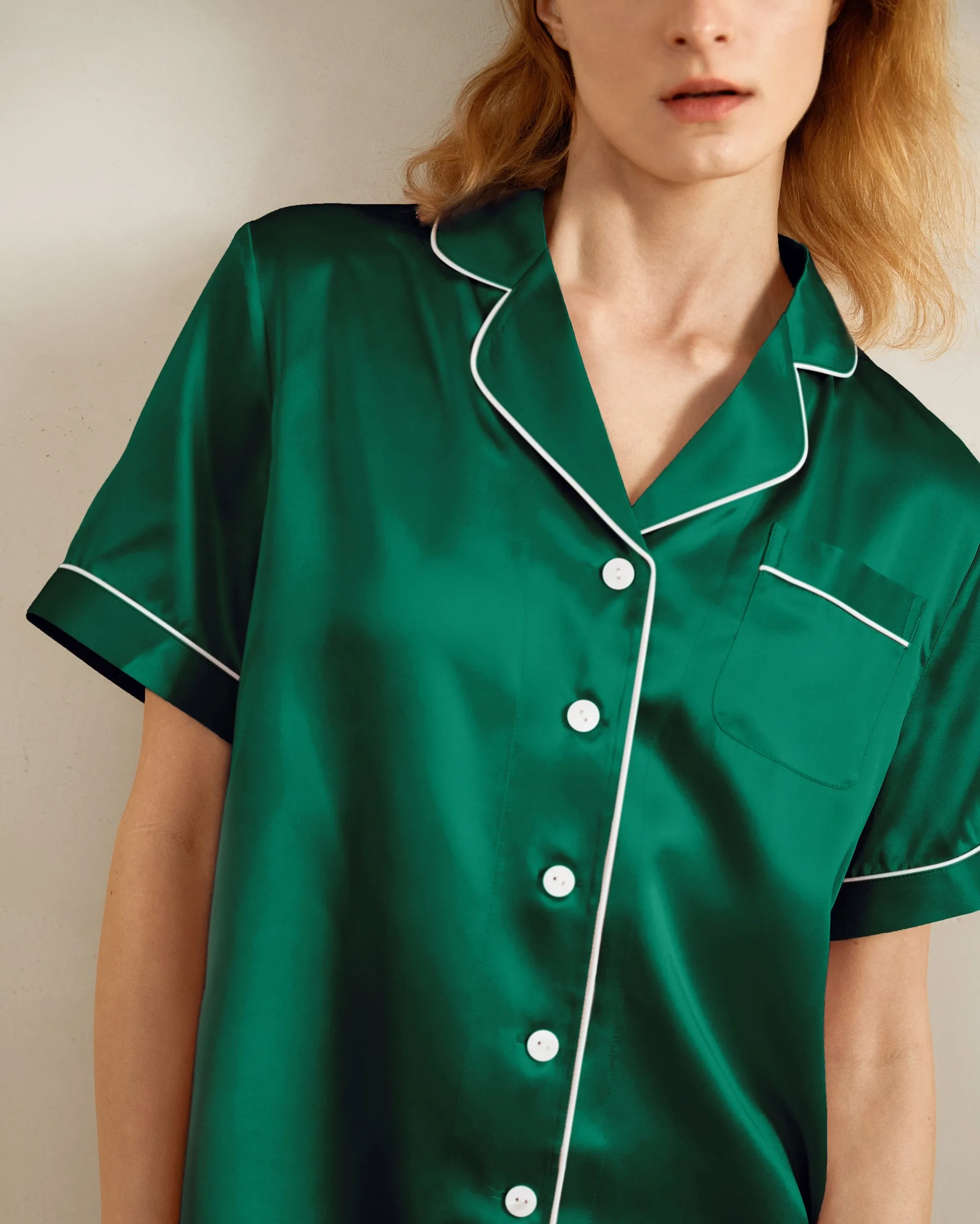 Clearance Elegant Silk Short Pajamas