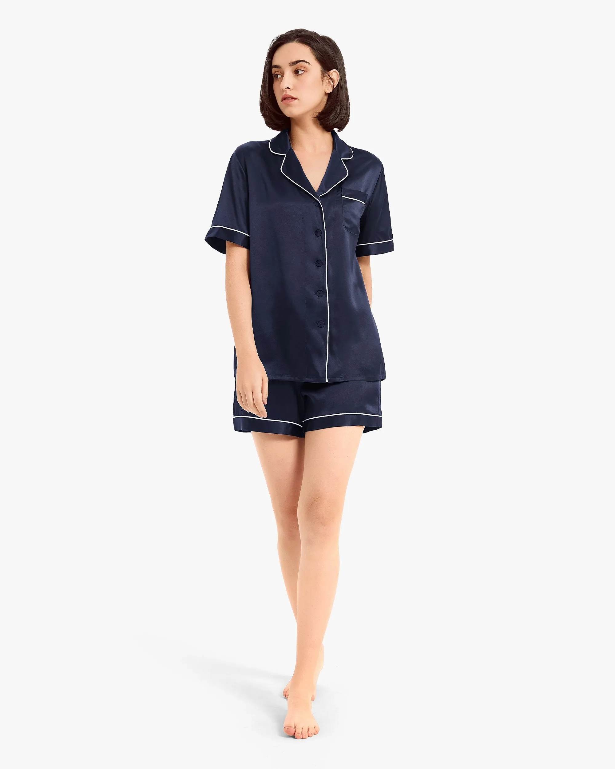 Clearance Elegant Silk Short Pajamas