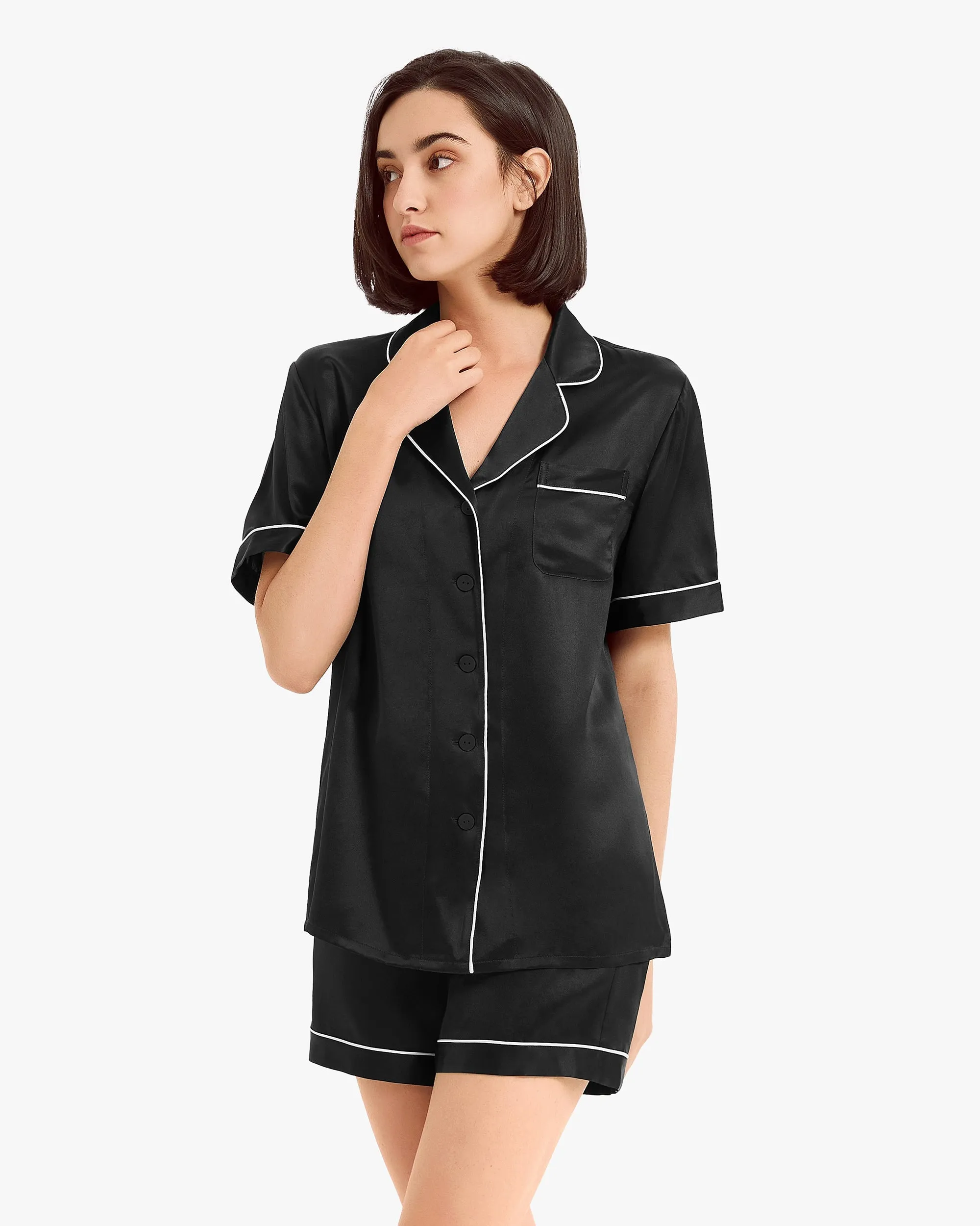 Clearance Elegant Silk Short Pajamas
