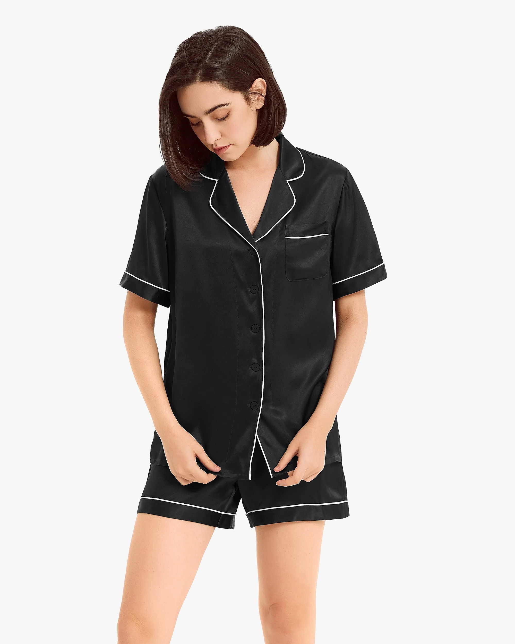 Clearance Elegant Silk Short Pajamas
