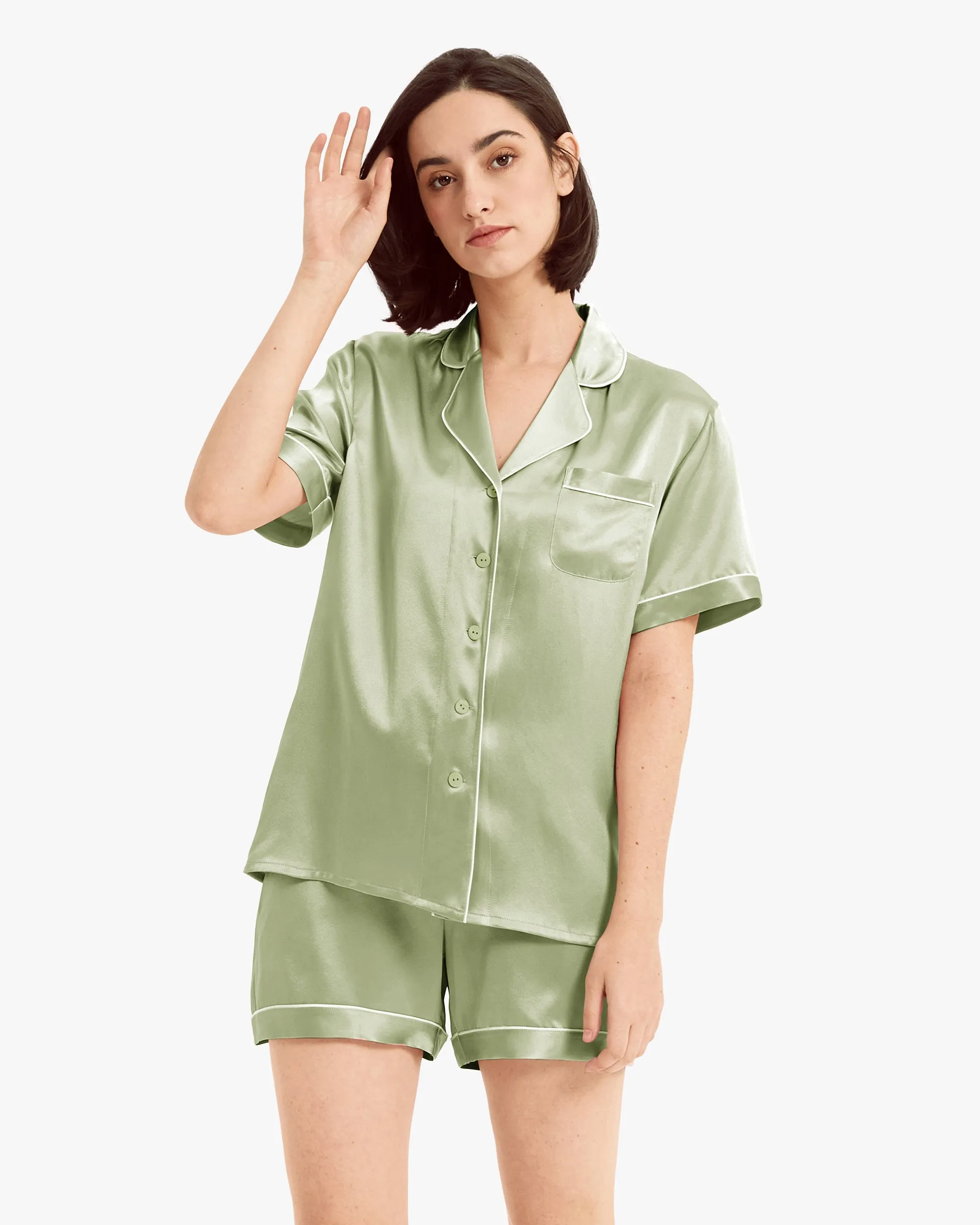 Clearance Elegant Silk Short Pajamas